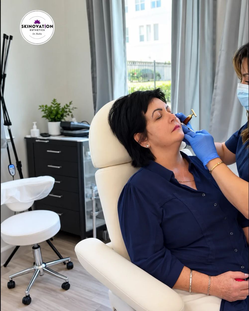Cheek filler consultation at Skinovation Aesthetics in Katy TX.