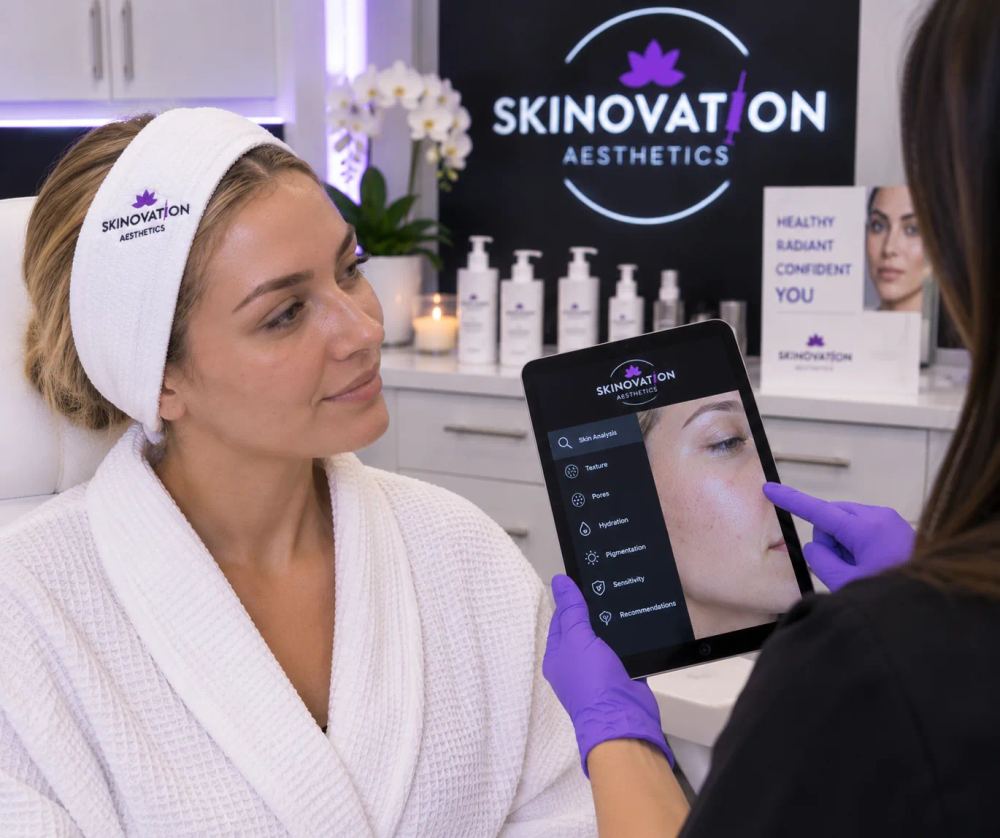 Custom Facial Consultation Skinovation Aesthetics Katy TX